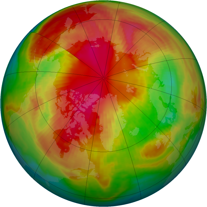 Arctic ozone map for 01 March 1981